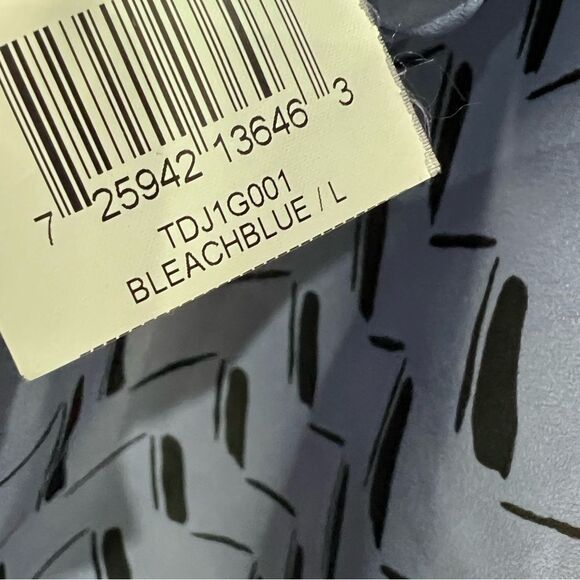 BCBG Bleach Blue Wrap Blouse Size Large - Picture 10 of 16